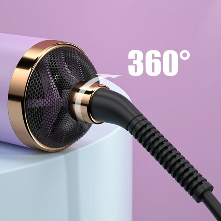 Compact 3-in-1 Anion Hair Dryer with Straightening Comb and Overheat Protection