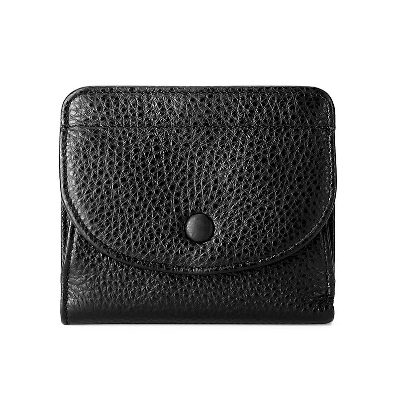 Stylish Cowhide Leather RFID Coin Pocket and Card Holder