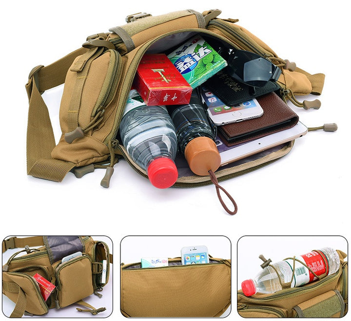 Army fan bag men's sports outdoor large-capacity waterproof tactics pockets cycling travel running multi-function chest bag