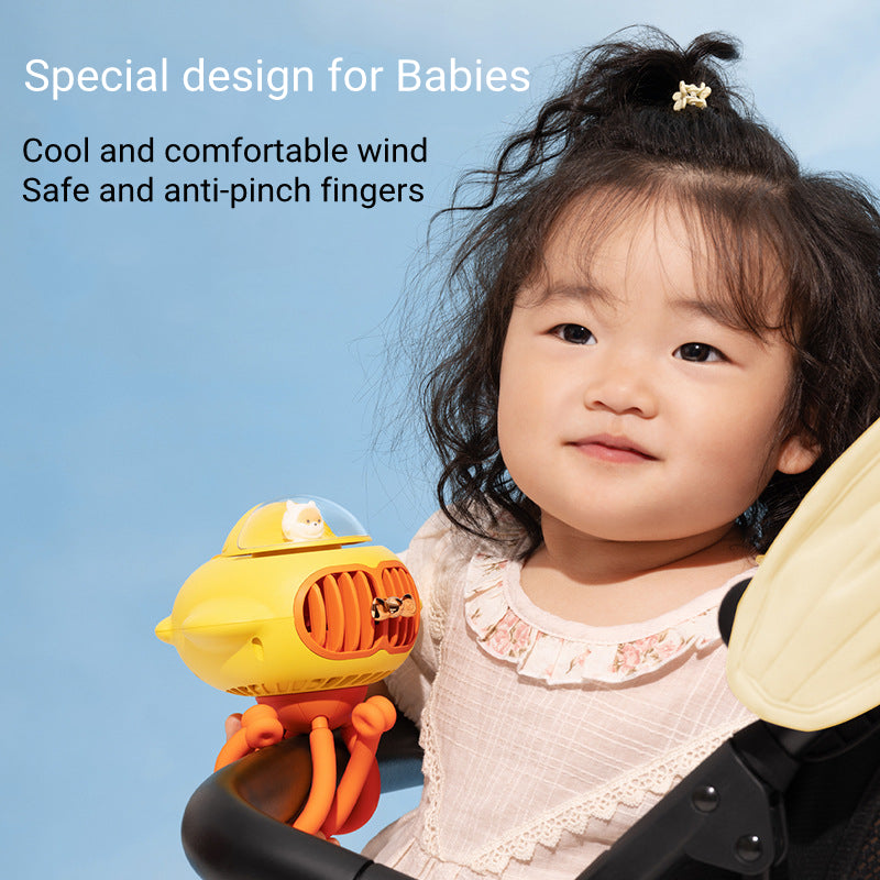 Portable USB Baby Stroller Fan with 3600mAh Rechargeable Battery