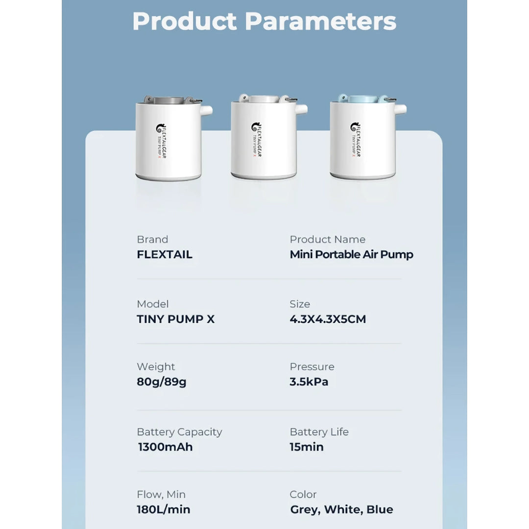 Portable Ultralight Air Pump with Built-in LED Light