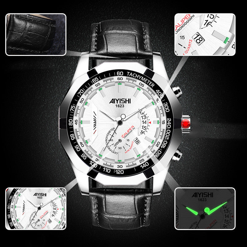 Luminous Waterproof Automatic Calendar Skeleton Watch