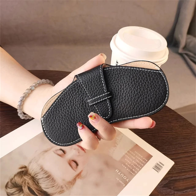 Stylish Women's Leather Glasses Case