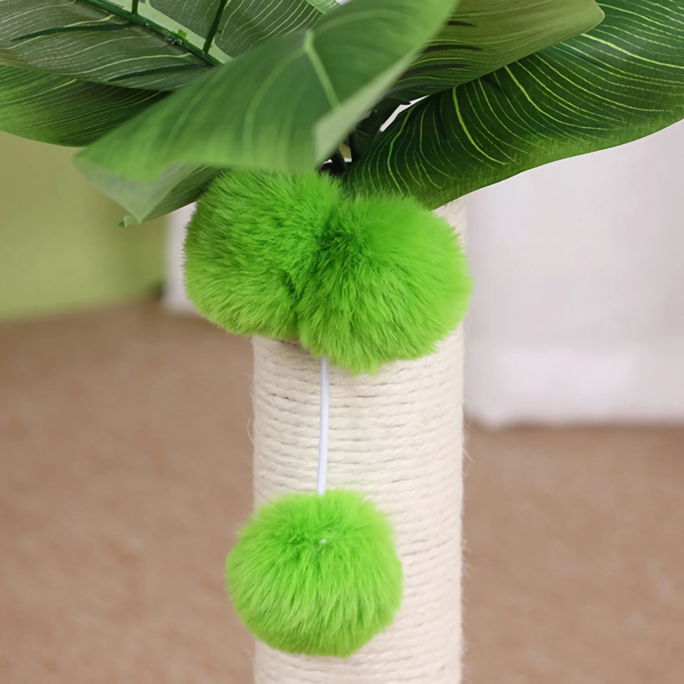 Interactive Cat Scratching Post with Hanging Balls - Sisal Cat Toy