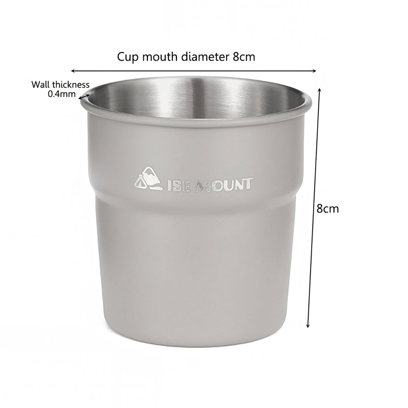 Portable 300ml Stainless Steel Camping Cup