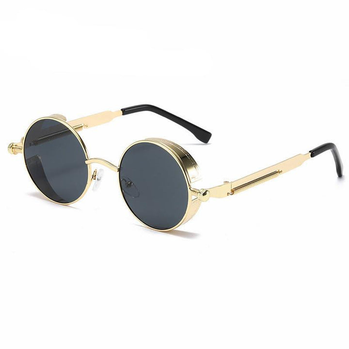 Round Metal Steampunk Sunglasses