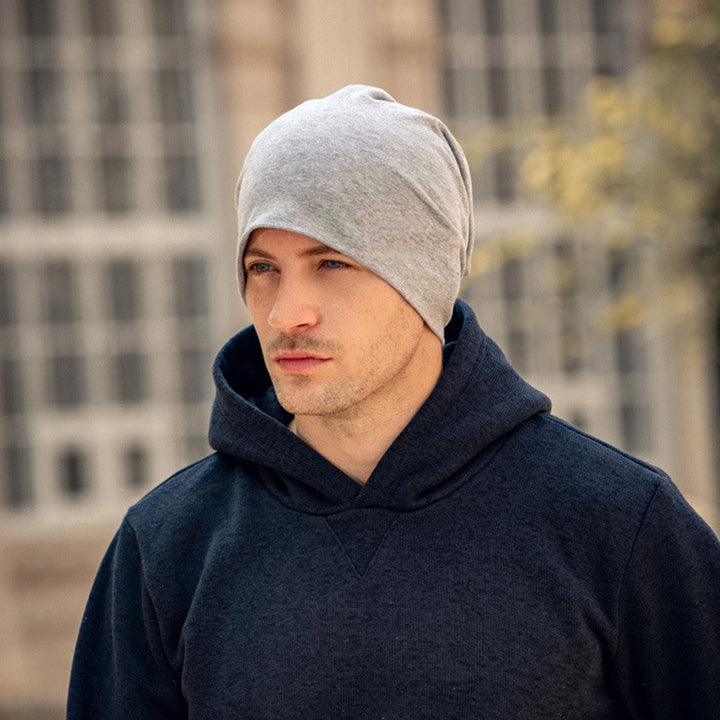 Solid Color Autumn Spring Beanies Hats For Man Male