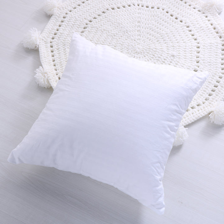 Boho Decorative Wool Knitted Fringed Pillow for Sofa and Bed