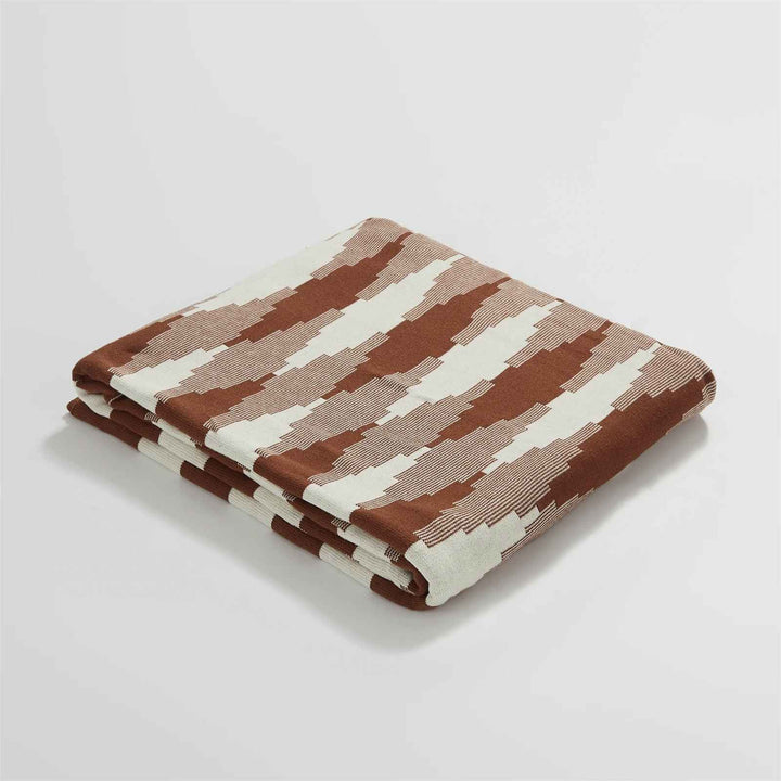 Elegant Pixel Style Plaid Cotton Throw Blanket