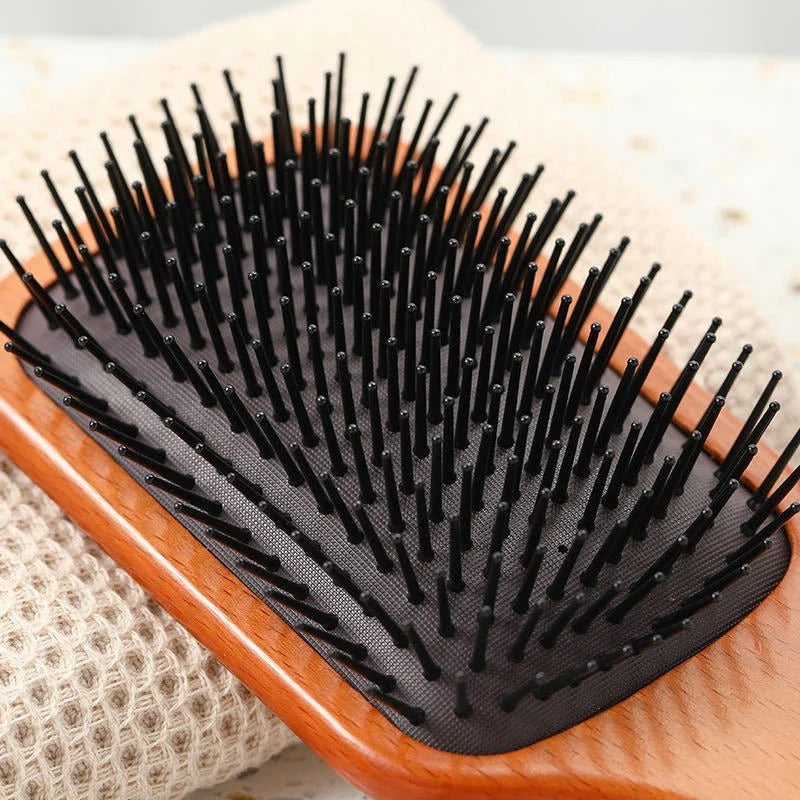 Anti-Static Wooden Air Cushion Hair Brush