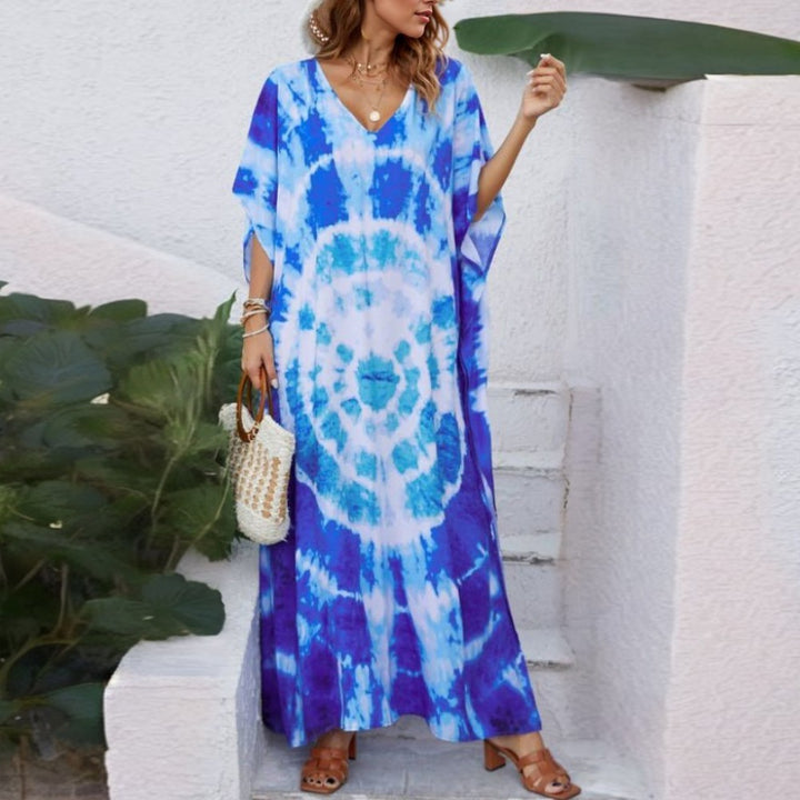 European And American Beach Cover-up Print Holiday Robe