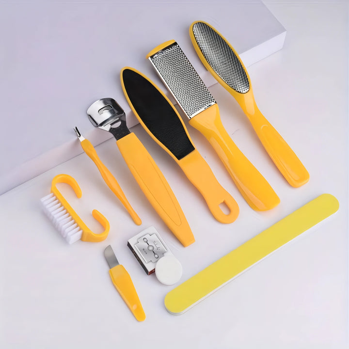 Professional 10-Piece Pedicure Tool Set for Complete Foot Care