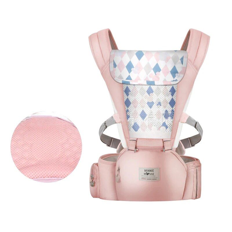 Versatile Baby Carrier with Hip Seat, Breathable & Adjustable Strap