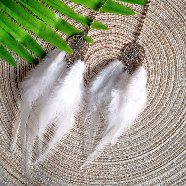 Dream Catcher Car Ornament with Feather