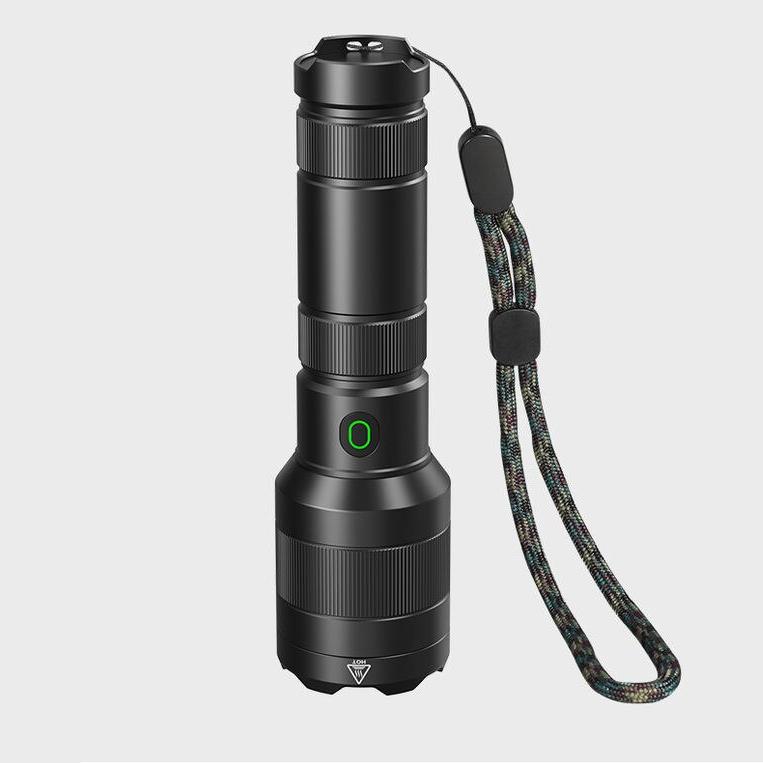 Long Range Tactical LED Laser Flashlight with Power Bank, 1500m Reach, Rechargeable