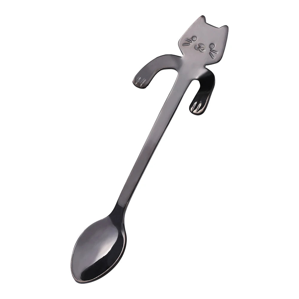 Cute Cat-Shaped Stainless Steel Teaspoon