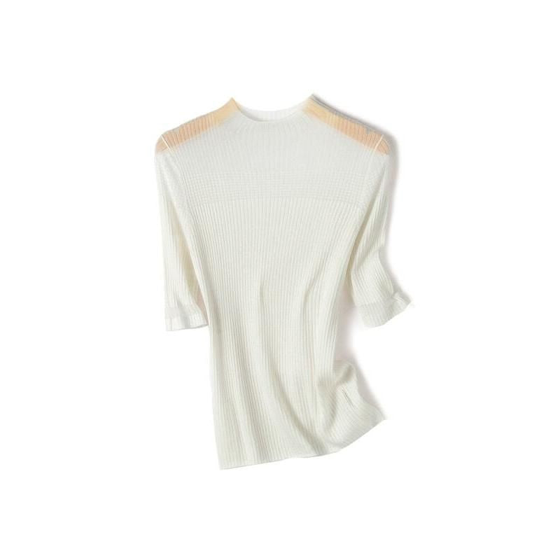 Elegant Half Sleeve Knitted Top for Women