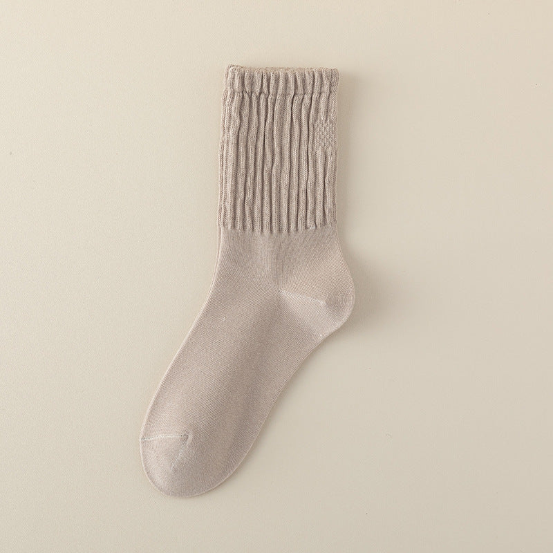 Women's Mid-Tube Cotton Socks for Spring and Autumn