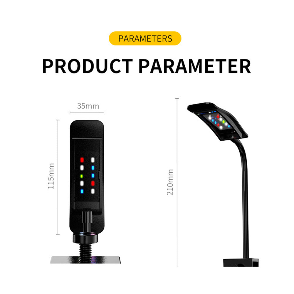 360° Rotating Clip-On Aquarium LED Light with Timer