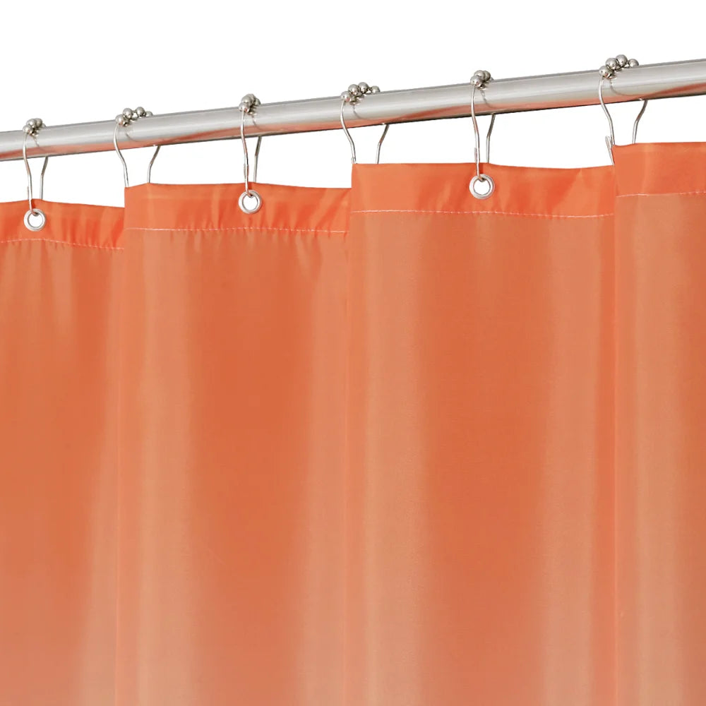 Waterproof Gradient Color Shower Curtain with Free Hooks