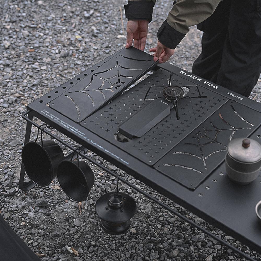 Carbon Steel Folding Camping Table - Portable BBQ & Picnic Desk