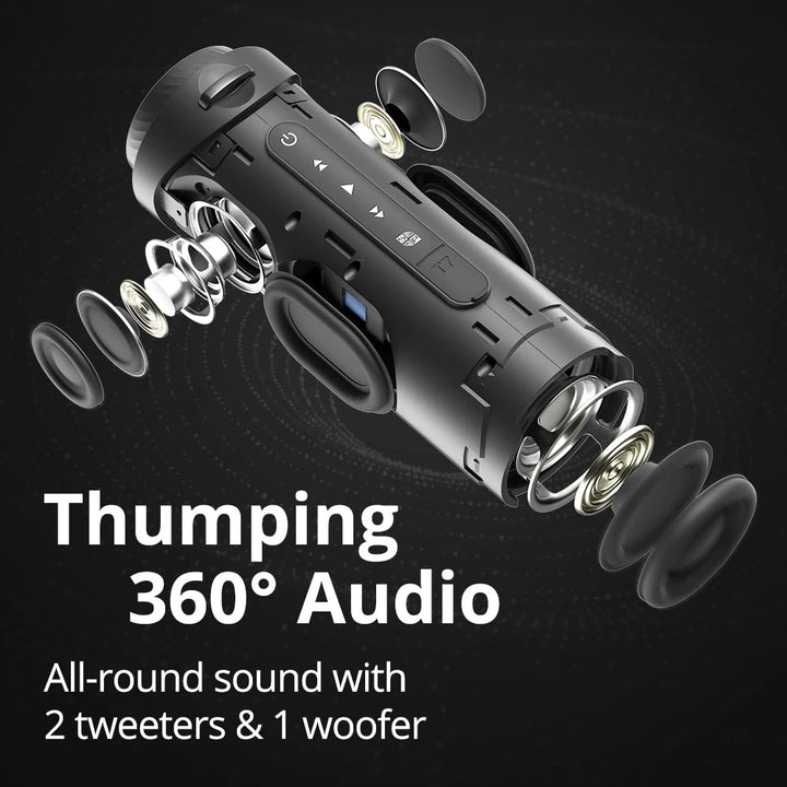 360° Surround Sound Bluetooth Speaker with LED Light Show and APP Control
