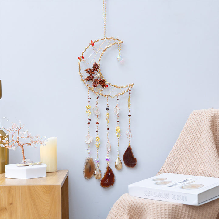 Natural Agate Crystal Crushed Stone Dream Catcher