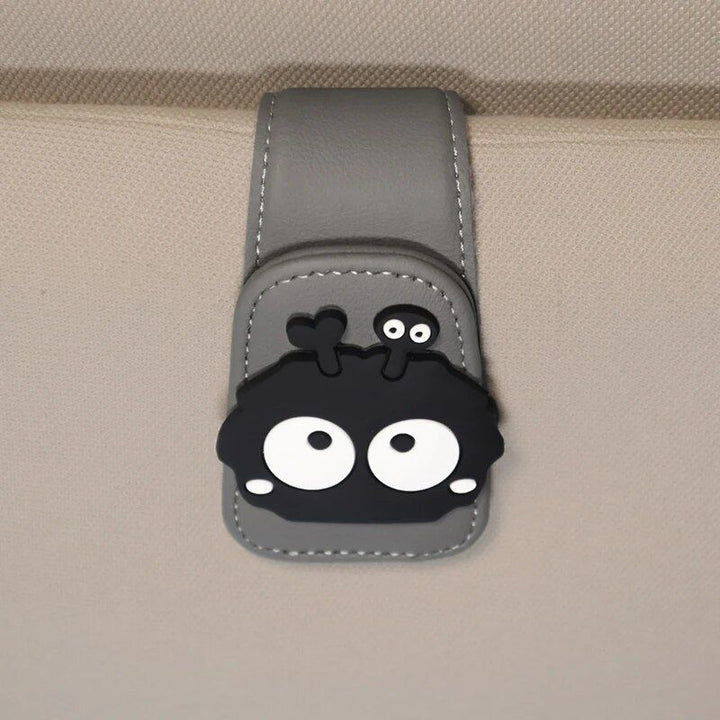 Universal Cartoon Car Visor Sunglasses Case & Clip