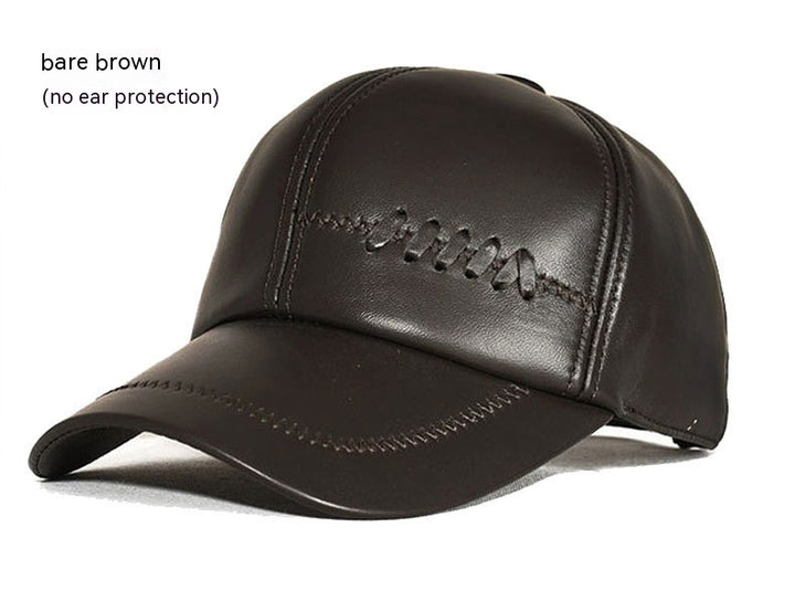 Autumn And Winter Casual Men's Leather Hat