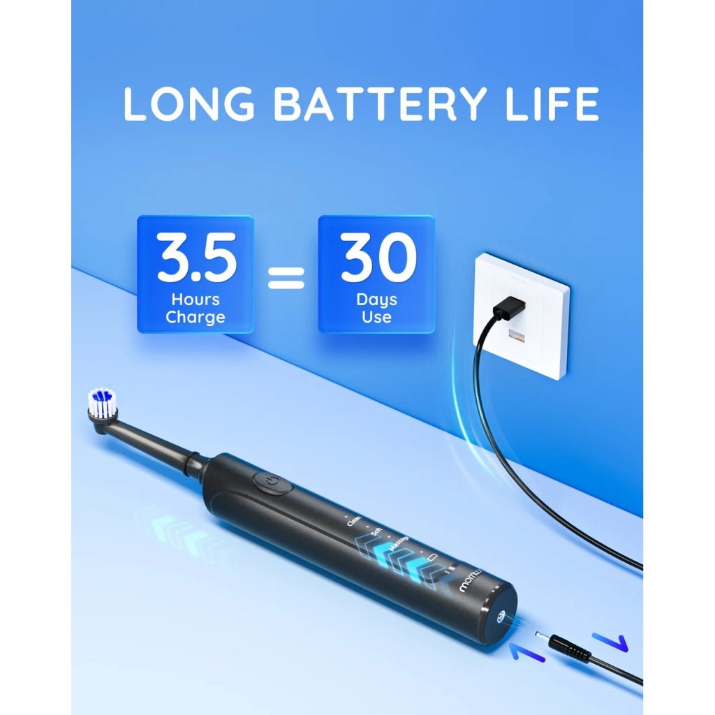 Advanced Electric Sonic Toothbrush with USB Charging and 8 Replacement Heads