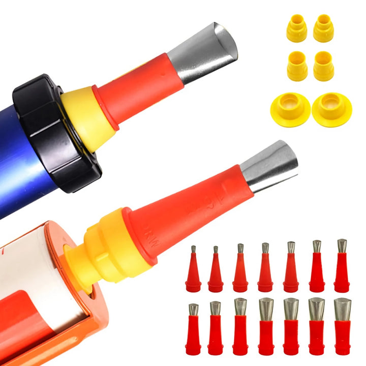 Professional Stainless Steel Caulk Nozzle Applicator Set for Home Improvement