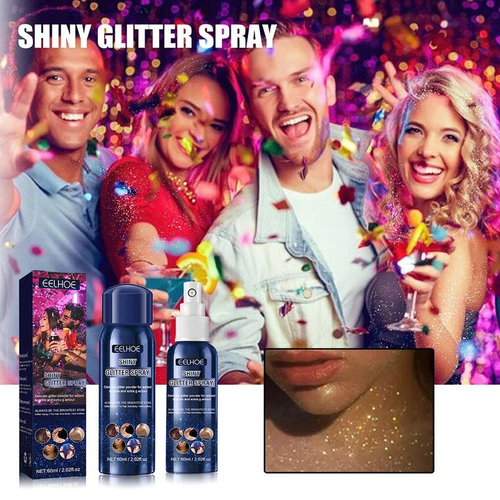 Shiny Glitter Spray Sparkle Spray For Clothes, Body, and Hair