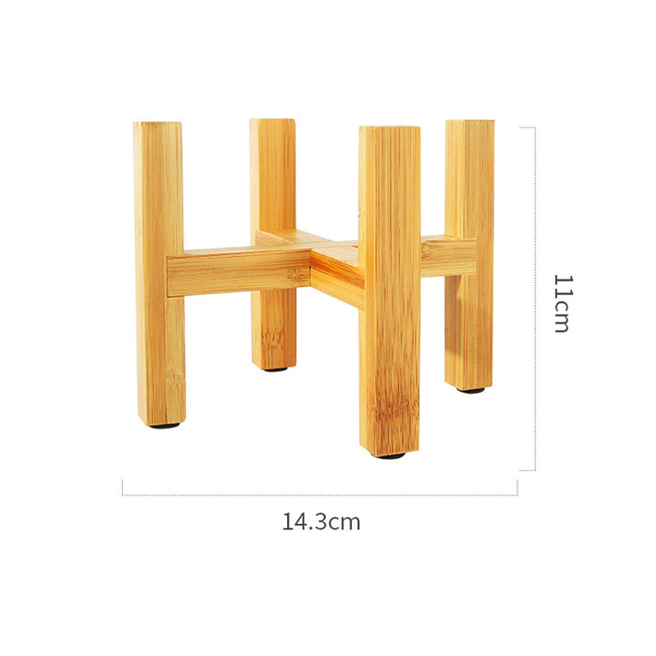 Adjustable Bamboo Plant Stand with Tray