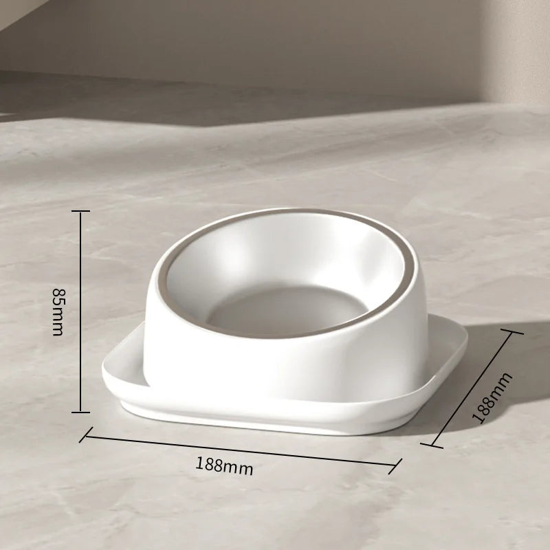 15-Degree Anti-Spill Pet Food Bowl