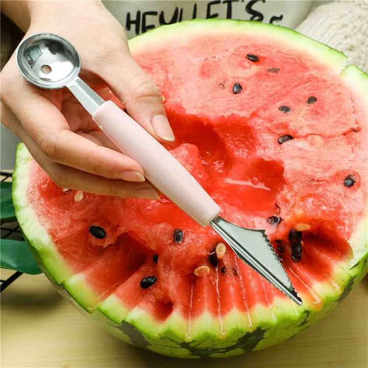 Stainless Steel Melon Scooper and Carving Knife