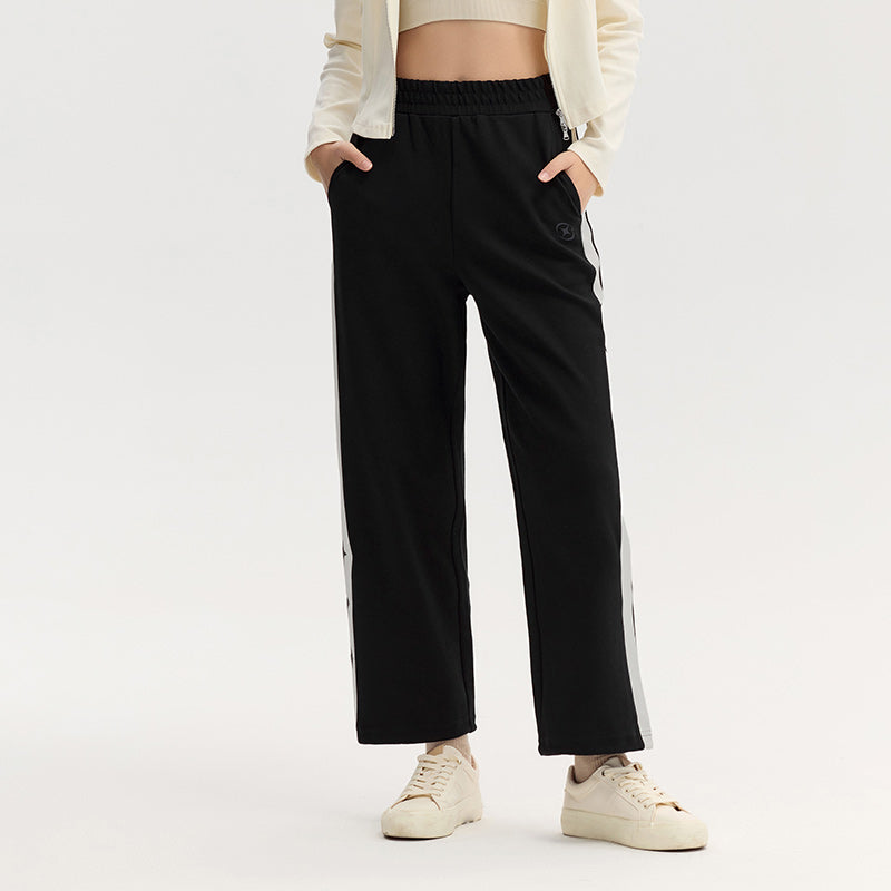 Elastic Waist Textured Wide Leg Pants