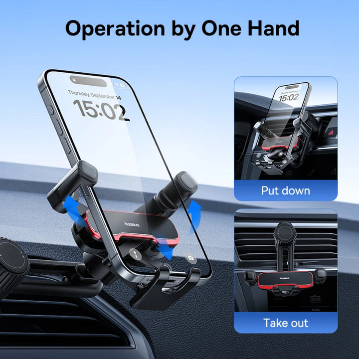 Auto Clamping Gravity Car Phone Holder