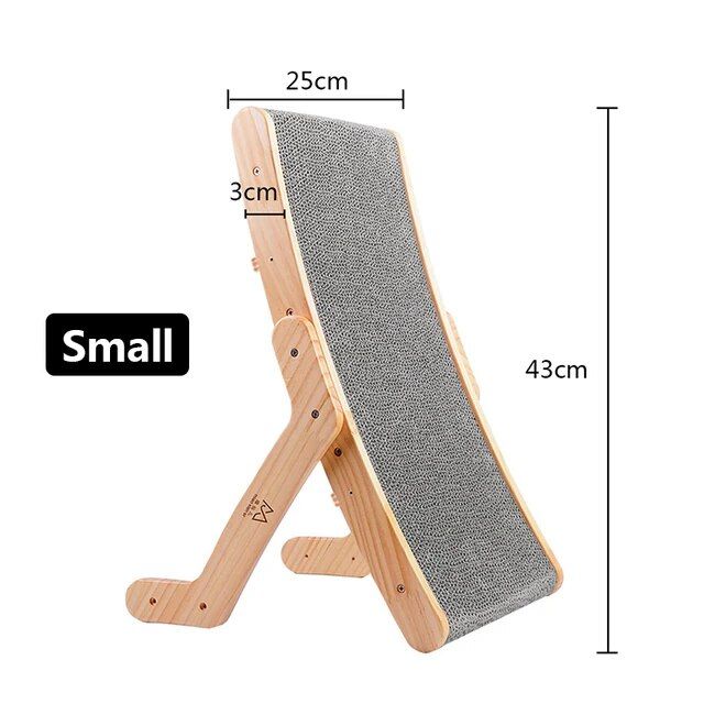 Multi-Functional Wooden Cat Scratcher & Lounge Bed