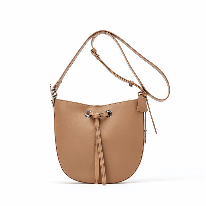 Leather Bucket Handbag