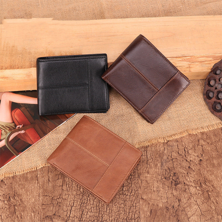 Multi-card leather men's wallet