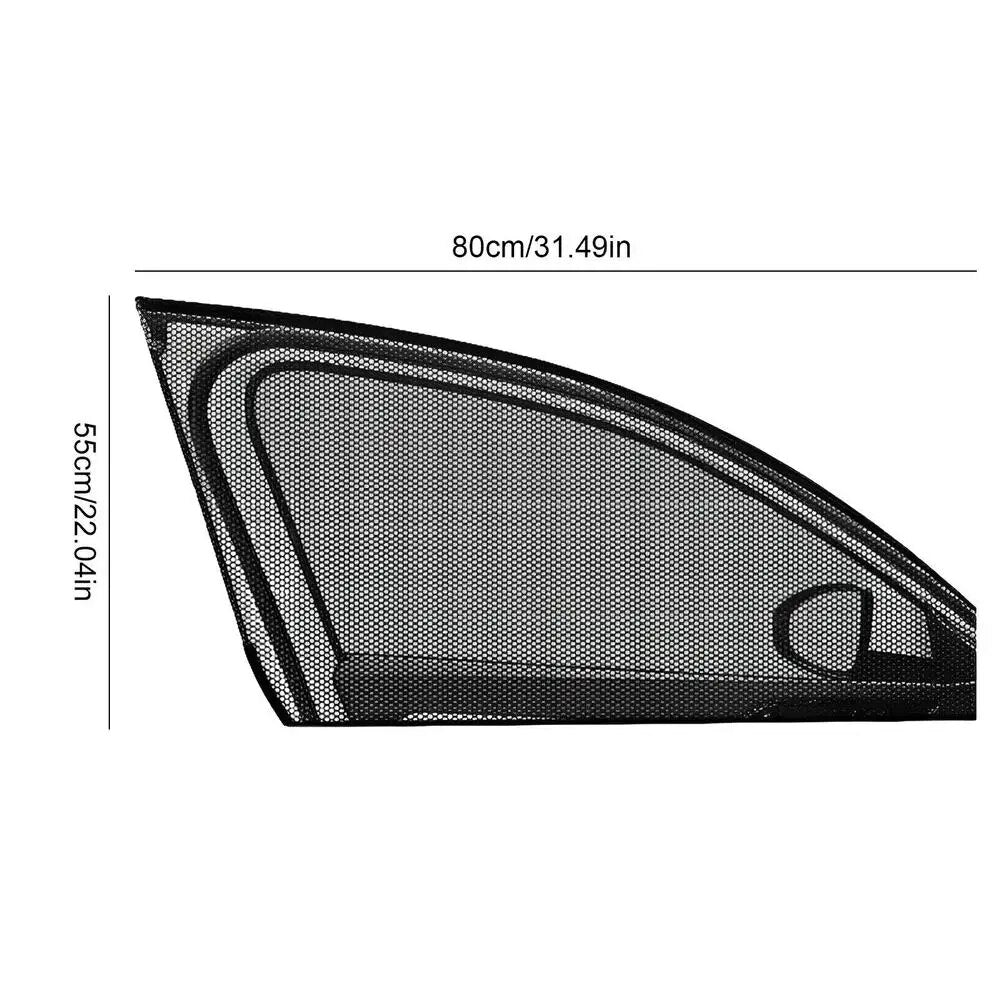 Universal Car Side Window Sunshade Curtains – Mesh Net Sunblocker with Privacy Protection