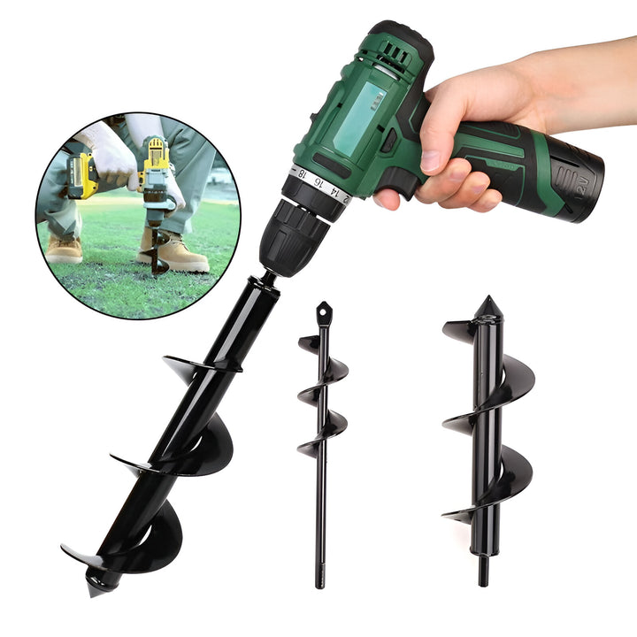 Heavy-Duty Garden Soil Auger Drill Bit for Planting, Digging