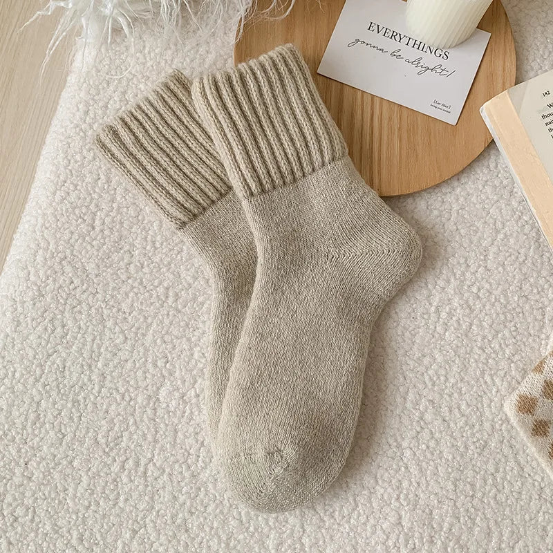 Women's Winter Thick Wool Low Tube Cashmere Socks