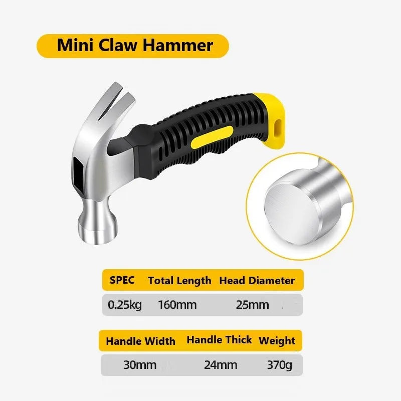 Multifunctional Mini Claw Hammer 6.3 Inch