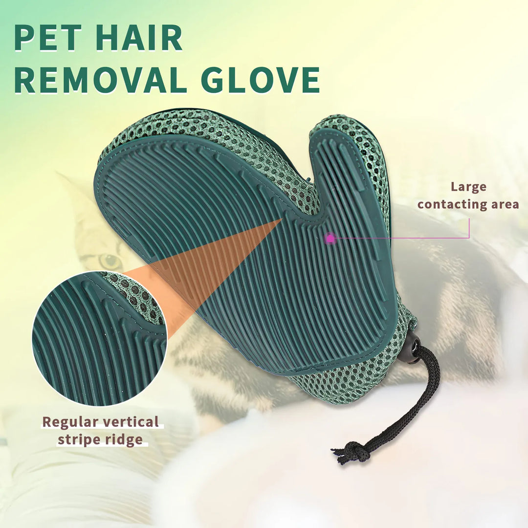 2-in-1 Pet Grooming and Fur Removal Glove