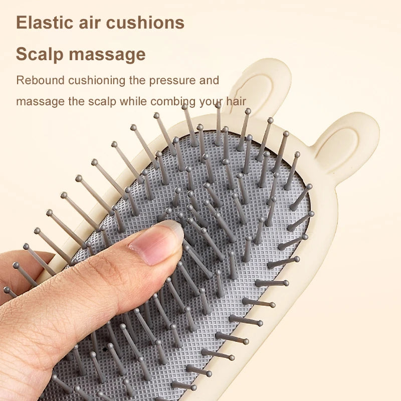 Portable Heart-Shaped Scalp Massage Comb for Curly Hair, High-Level, Antistatic Design