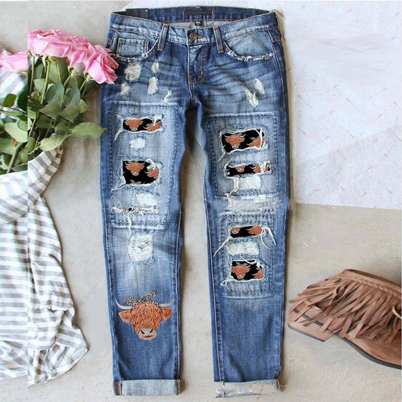 Summer Street Hipster Denim With Hole Trousers