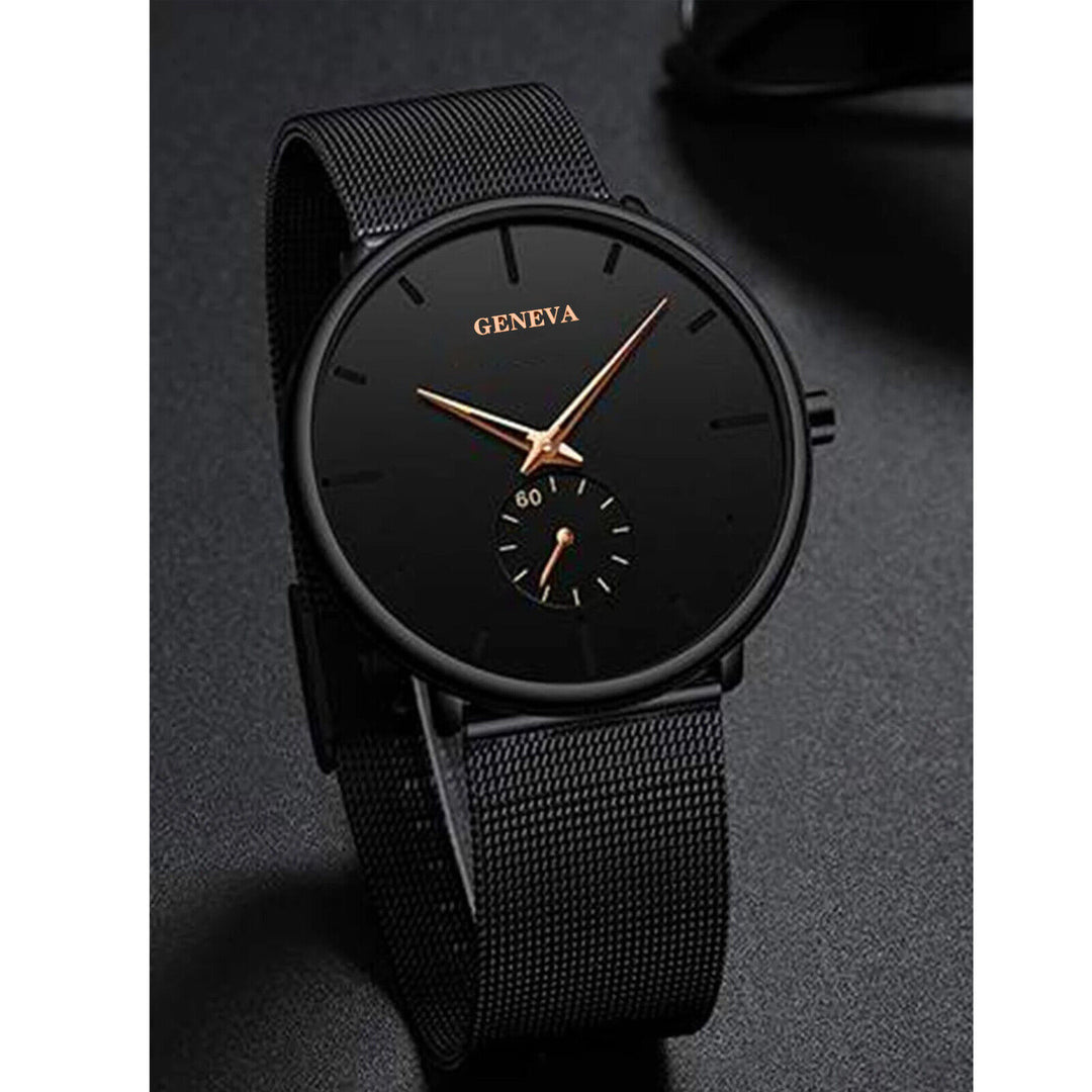 Men Quartz Watch Relojes De Hombre Minimalist Ultra Stainless Steel Band Watches