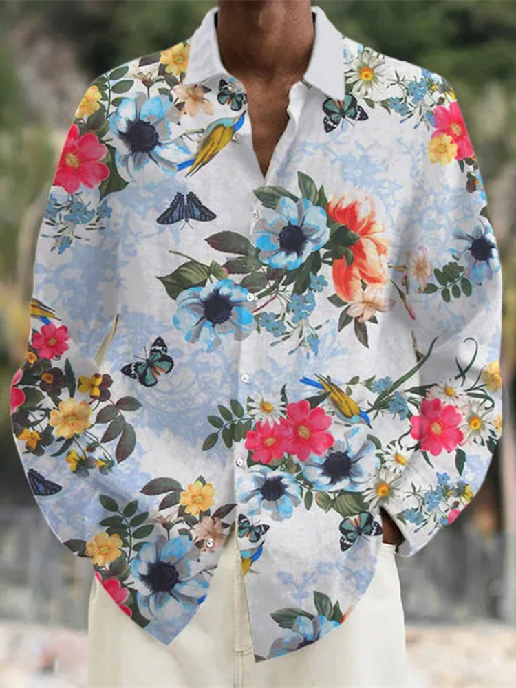 3D Digital Printing Shirt Casual Loose Hawaiian Cardigan