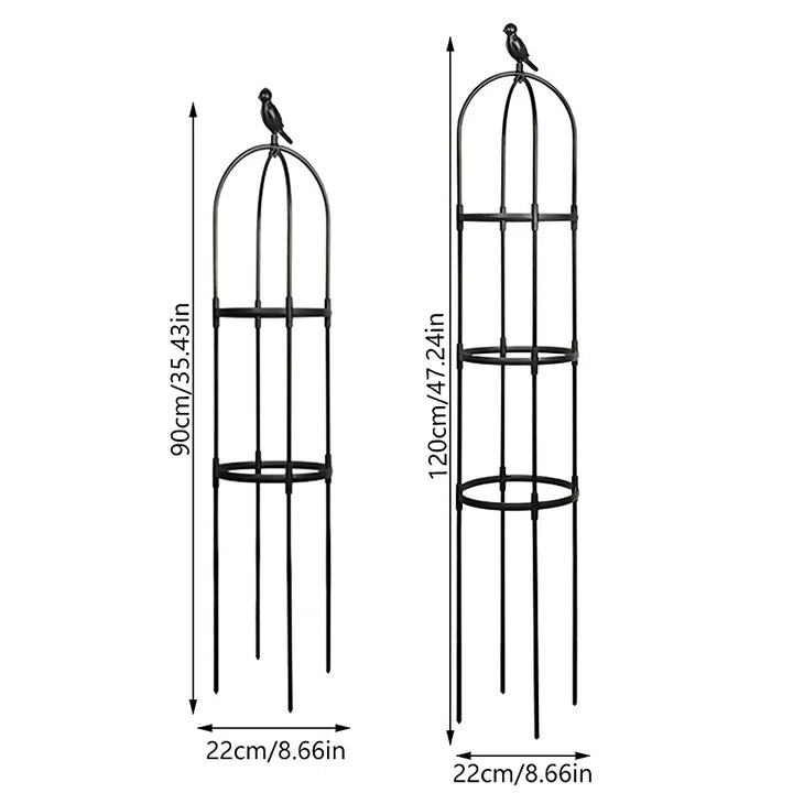 Adjustable 2/3-Tier Garden Trellis for Climbing Plants and Flowers